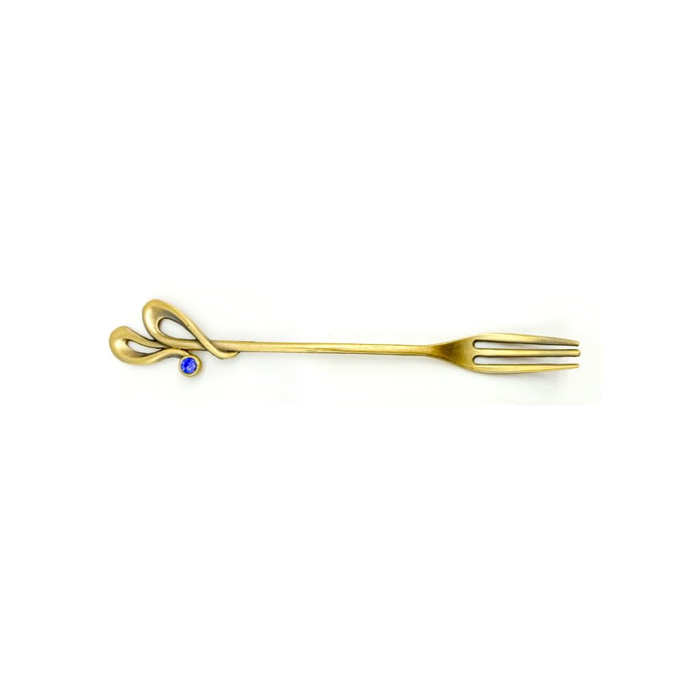 CYRIL - Fork Snake Hookah Tool Premium Gold Steel Construction 4-Inch Length Ergonomic Design for Precise Tobacco Distribution