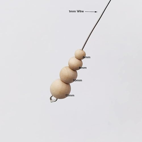 Miniatura 5 de INSPIRELLE 120 cuentas de madera natural de 0.78 pulgadas (0.787 in), redondas sin terminar, cuentas sueltas de madera de gran tamaño, cuentas