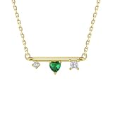QFDKWMCSQ HOLA HOMBRE GreenHeart Splating, collar colgante de oro para mujeres, joyería para banquetes