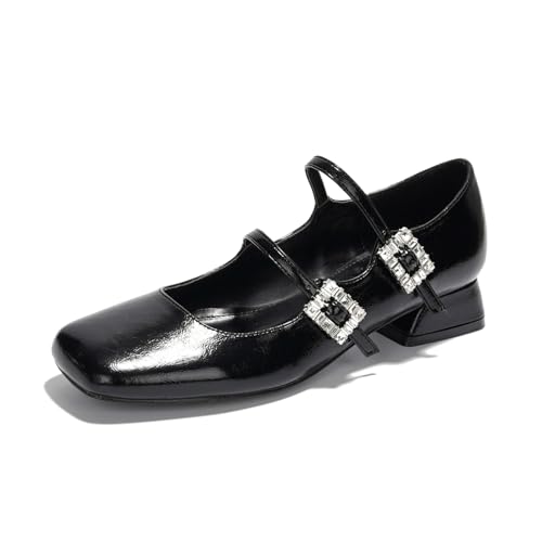 Cape Robbin Harri Metallic Leather Mary Jane Heels (Harri)