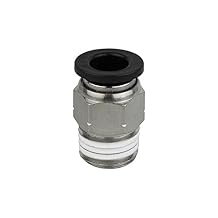 PneumaticPlus PC-1/2-N3 Push to Connect Tube Fitting, Male Straight - 1/2" Tube OD x 3/8" NPT Thread Pack of 10