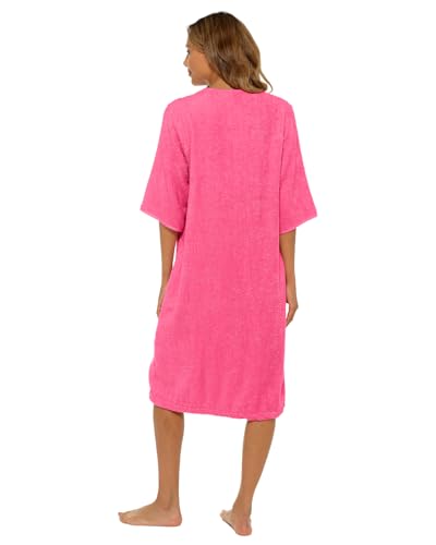 Undercover Ladies Terry Towelling 100% Cotton Zip Through Hooded or Non Hooded Dressing Gown Drying Bathrobe