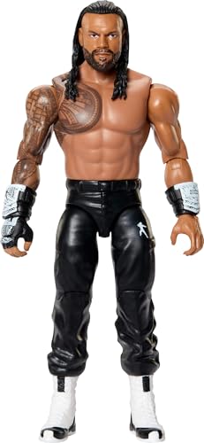 Mattel WWE Roman Reigns Action Figure Main Event Series #166 6-inch Collectible Superstar with 14 Articulation Points & Life-Like Look