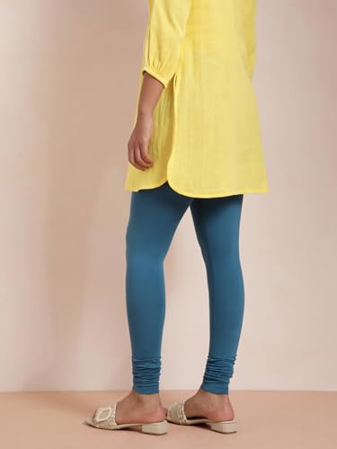 Image of TWIN BIRDS Tailored Cut and Classic Fit Super Stretchable Elastane Fabric Churidar Leggings for Women