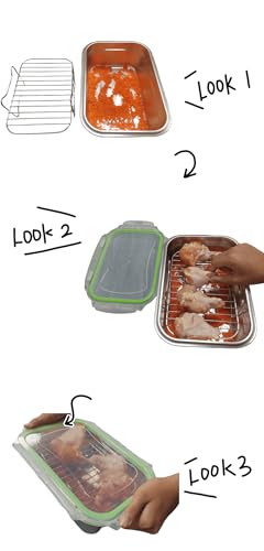 Bol Mezclador para Empanar de Acero Inoxidable 2.6QT con Tapa miniatura 4