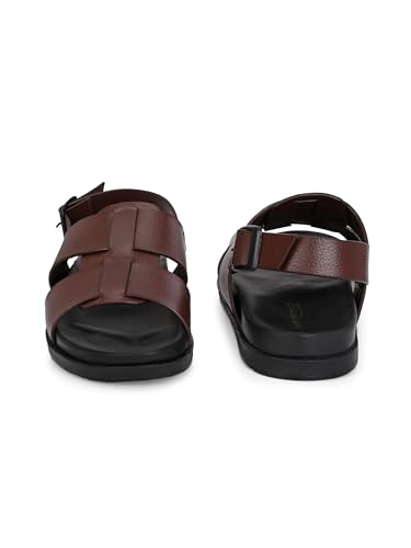 Image of San Frissco Men's Sandals with Open Toe Strap Slip On Chappal | Mens Sandals Perfect Fit for Summer and Rainy Season with Soft Footbed | Stylish Lightweight Trendy Floaters for Man