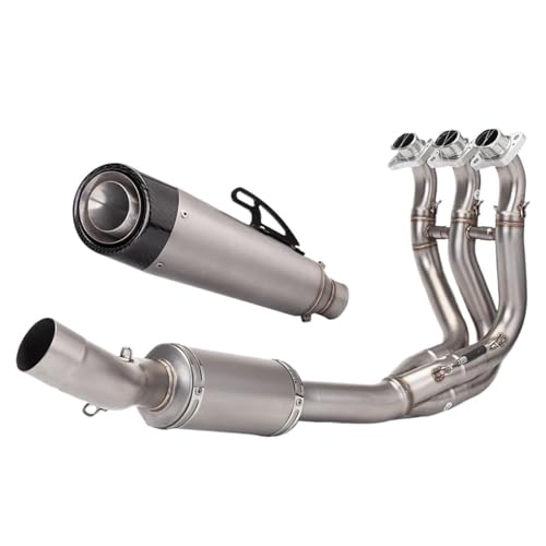 Komplette Auspuffanlage Für Triumph Trident Tiger 660 Sport 2021 2022 2023 Motorradauspuffanlage Mit Modifiziertem Vorderrohr Und Endschalldämpfer Aus Carbon