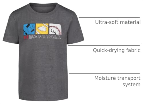 Image of Under Armour Boys' Short Sleeve Baseball Graphic T-Shirt, Lightweight & Breathable, Relaxed Fit