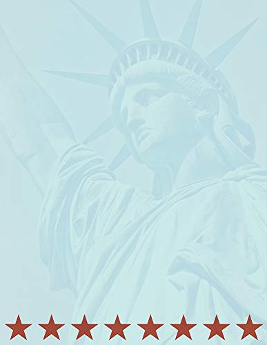 Lettres patriotiques Lady Liberty papier imprimante 21,6 x 27,9 cm