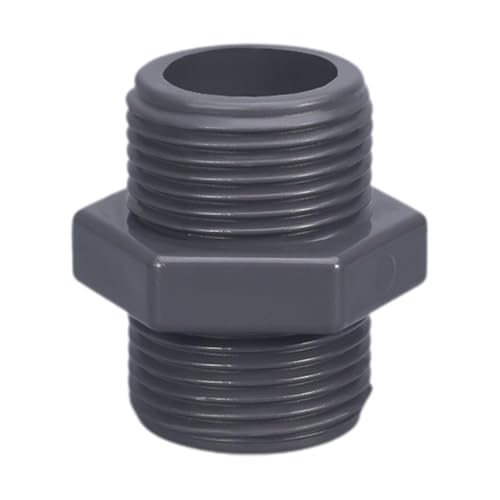 Accoppiatore per tubo 'acqua in PVC, giunto adattatore dritto con filettatura esterna per tubi da 20 mm a 50 mm, connettore filettato per irrigazione, cucina, bagno, giardino, uso officina