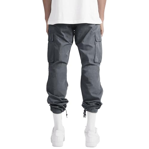 WZIKAI Mens Cargo Pants Casual Joggers Hiking Pants Loose Straight Athletic Workout Sweatpants with Pockets4