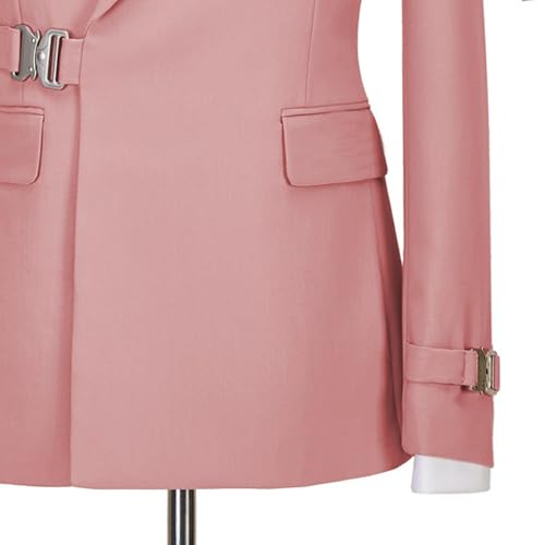 Men's 2 Piece Suit with Metal Clasp Formal Business Prom Slim Fit Suit Tuxedo Suits 1 Button Tuxedo Blazer & Pant4