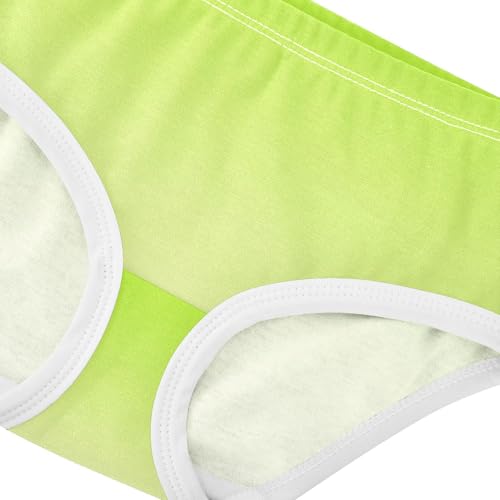 Joisal Cotton Toddler Underwear Floral Lemon Green Chiffon Gradient Little Girl Panties Fun Undies Kids Briefs 2t4