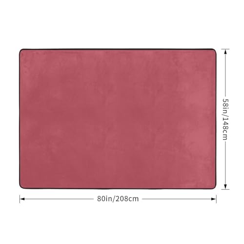 Tapis imprimé rose clair grand format 203 x 147 cm table basse - 4
