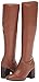 Franco Sarto Womens Tribute Knee High Heeled Boot Saddle Brown Stretch 8 W