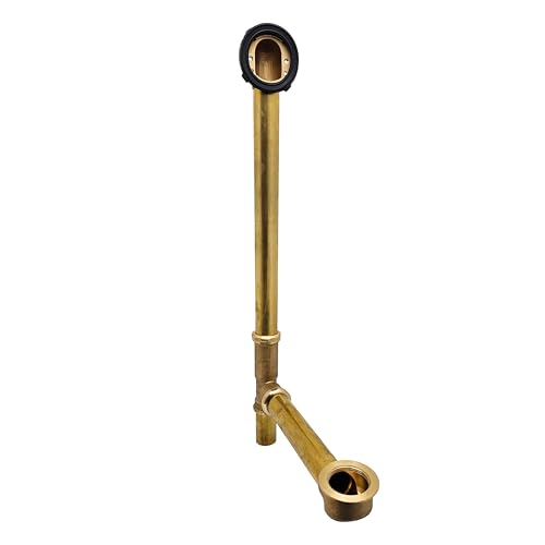 Vidage de baignoire Lift & Turn Westbrass avec trop-plein chrome poli - 5
