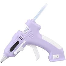 Cordless Hot Glue Gun Kit, Full Size Hot Glue Gun with 10 Glue Sticks, Rechargeable Cordless Glue Gun for Home Repair, Craft & DIY Violet