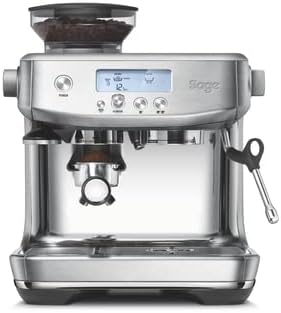 Sage Barista Pro Espresso Machine - Bean to Cup Coffee Machine, Espresso and Cappuccino Maker, SES878BSS, Brushed Stainless Steel
