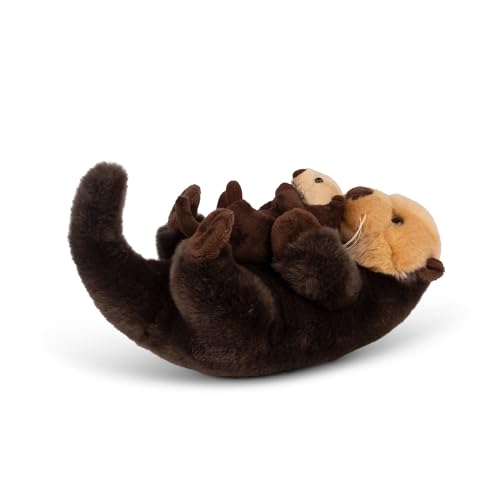 Animigos World of Nature LYING OTTER WITH BABY, Brown - Image 2