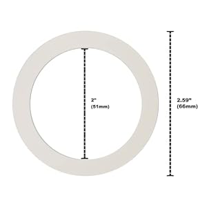 Univen 225 57mm Espresso Filter and Gasket Seals Compatible with Bialetti 3 Cup Aluminum Espresso Makers
