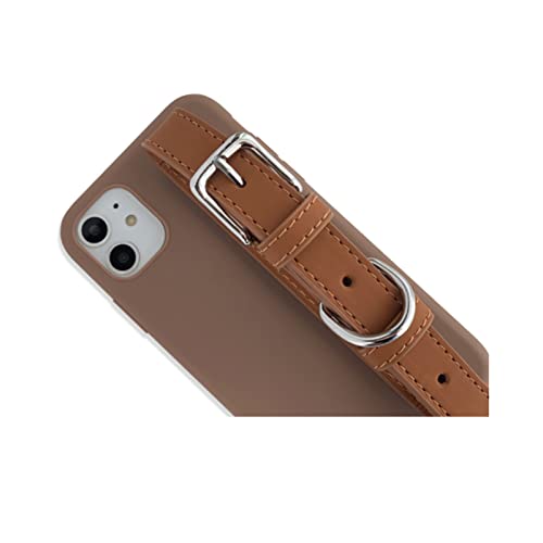 Coque silicone iPhone 14 bracelet cuir anti chute noir - 6