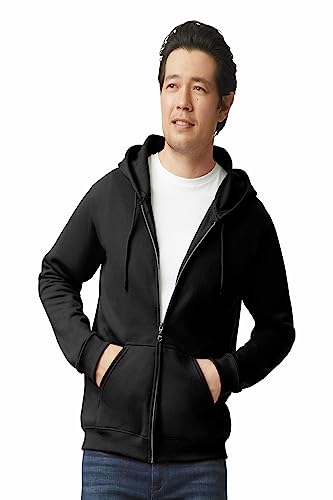 Gildan Adult Fleece Zip Hoodie Sweatshirt, Style G18600, Multipack, Black (1-pack), XX-Large - image 1