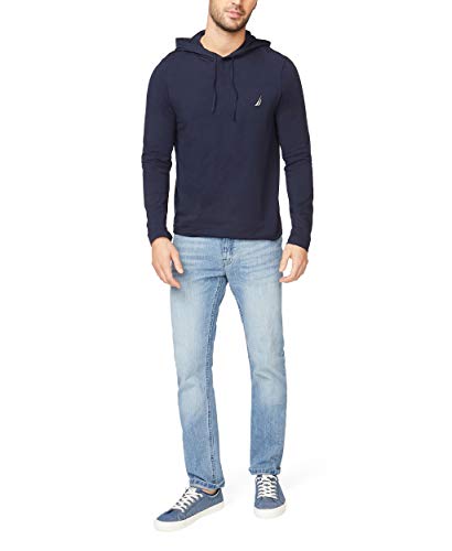 Nautica Men's Long Sleeve Pullover Hoodie Sweatshirt, Navy, Large