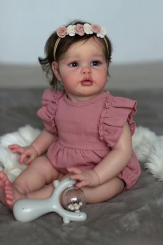 Muñeca Reborn Niña 20 Pulgadas con Accesorios y Caja miniatura 1