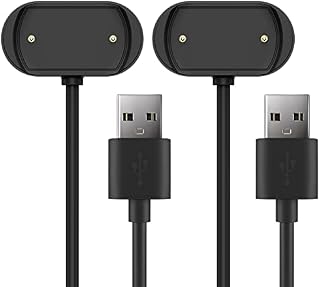 TUSITA [2-PAK] Ładowarka Kompatybilny z Amazfit GTR 4, GTR 3, GTR 3 Pro, GTS 3, GTS 4, T-Rex 2 - USB 2 piny 18,5 mm 0,73 cala Stacja dokująca USB Kabel Ładujący 3.3ft 100cm - Akcesoria do smartwatch