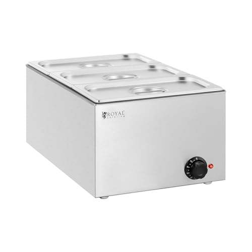 Royal Catering RCBM_GN1/3_1 Bain-marie professionnel 640 W 3 x GN 1/3 Bain-marie inox