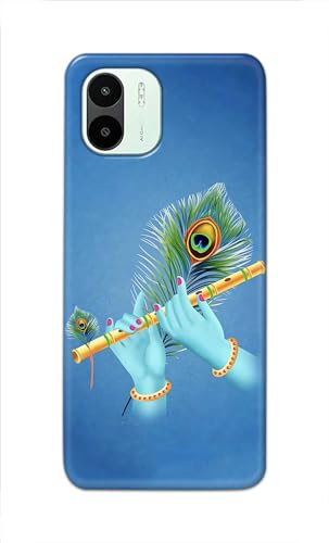 Image of PRINTFIDAA Printed Hard Back Cover Case for Mi Redmi A1 2022 Back Cover (Flute in Krishna Hands) -112