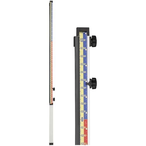 GR1000 10’’ Direct-Reading Grade Rod, True Elevation Rods From 5’10-1/2’’ to 10’1-3/4’’ Features with Cut & Fill, 10-Foot Length Measurements in Feet, Tenths, Hundredths