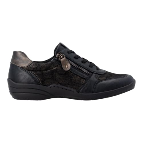 Baskets Remonte R7637 à double fermeture zip et lacets confort