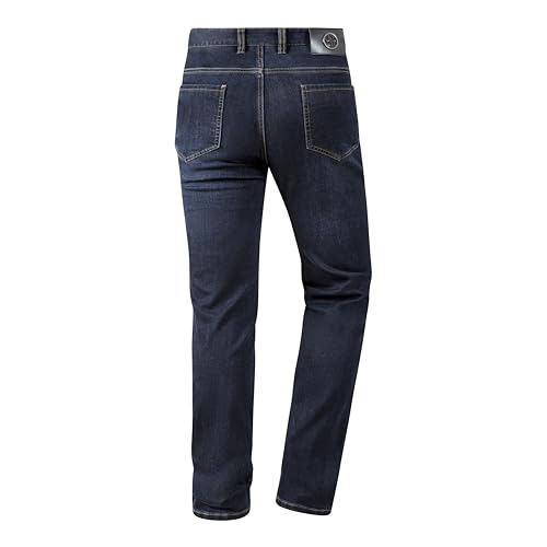 Men's Classic Straight-Leg Jeans Dark Washed Denim Regular fit Double Slanted Pockets on Both Sides2