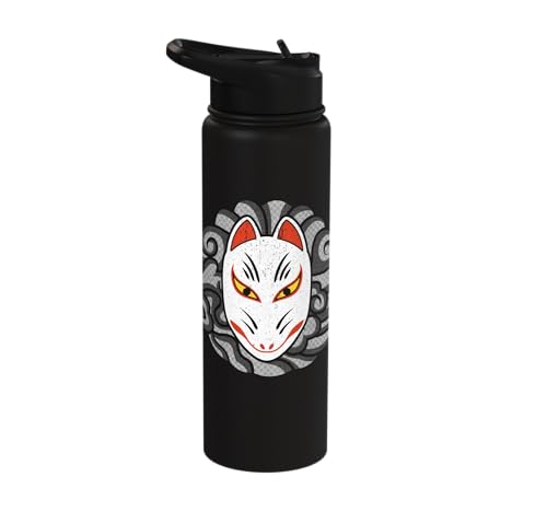 Kitsune Japanese Tatoo Nine Tailed Fox Steel Water Bottle