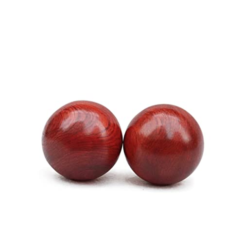 BEBEMOKO 2 Pack 6cm Wooden Handballs Chinese Balls for Hands Large Yoga Ball Massage Yoga Pump Muscle Stretch Hand Exercise