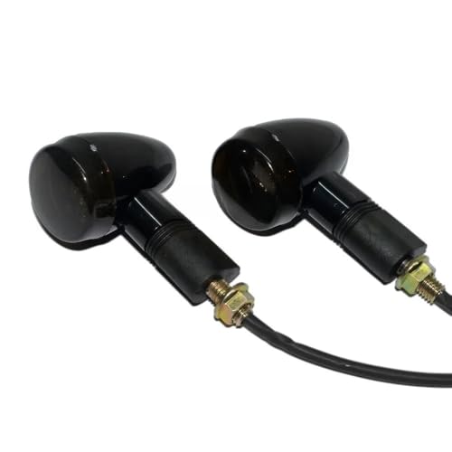 Clignotant pour moto noir fumé 10mm universel pour customisation