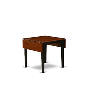 East west furniture ndno3 bch w 3 piece dinette set for small spaces contains a rectangle dining table with dropleaf and 2 dining room chairs 30×48 inch black cherry  urban country home decor