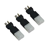 3Pack ShareGoo RC Plug Adapter Compatible with Big Tamiya Style Female Plug to Deans T Style Male Plug Adapter Connector for RC FPV Drone Car Truck Lipo NiMH Battery Charger ESC