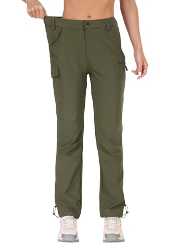 GymBrave Women's Hiking Cargo Pants Quick Dry Outdoor Camping Capris Water Resistant UPF 50 with Zipper Pockets3