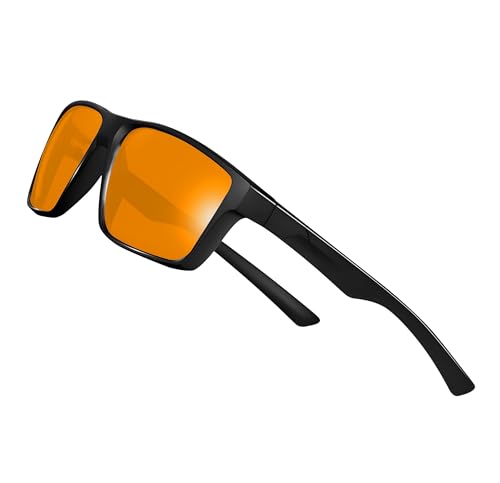 Solmoon Gafas Luz Azul Hombre y Mujer Gaming | Gafas Bloqueo Luz Azul | GAFAS para Ordenador | GafaS filtro luz azul l Anteojos para PC GAfas LUZ AZUL Mujer sin graduar Lente Amarilla