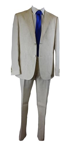 Completo Uomo Elegante Estivo in Puro Lino Leggero e Traspirante