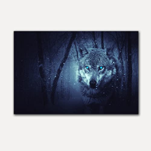 Imagen de impresión en HD Wolf Canvas Wall Painting Abstract Wild Animals Giclee Poster para Bed Room Home Background Wall Decor 40x60cm sin marco Cover