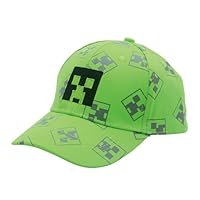 HSKRKOW 1 Piezas Craft Gorra Niño, Gorra Negra Con Diseño De Creeper Y Lentejuelas Reversibles, Merchandising Oficial Regalos Para Niños Y Adolescentes(Talla Unica,A)