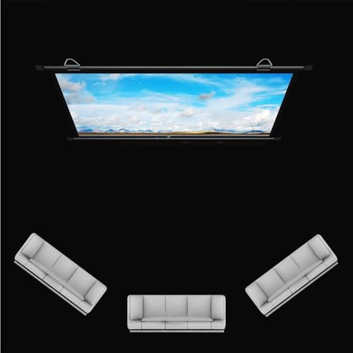 Pantalla proyectora manual 72 pulg 4:3 negra miniatura 5