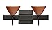 Besa Lighting 2SW-1743CH-BR-SQ Domi 2-Light Vanity Sconce with Square Backplate
