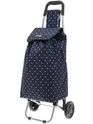 TRIOKY Einkaufstrolley Wave, 40 Liter, schwarz/weiß – Bild 8