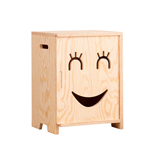 SMARTWOOD, Nachtschrank KAPI, 46 x 33 x 30cm, Natural, ECO (KAPI 3) Cover