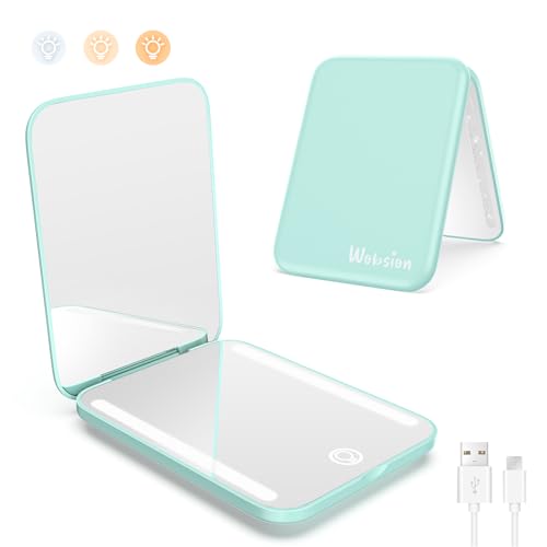 WOBSION Rechargeable LED Travel Mirror,1x/3x Magnification...
