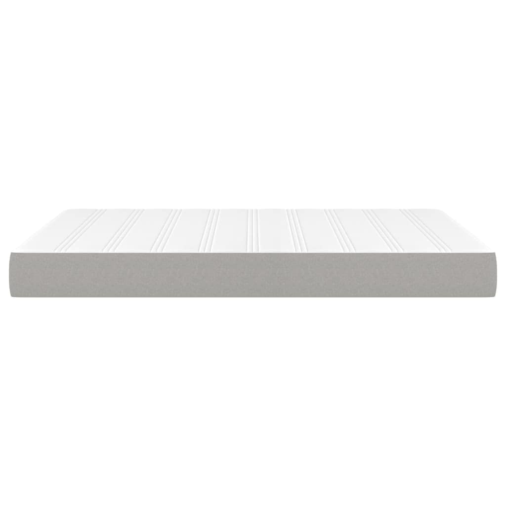 Materasso a molle insacchettate, durezza media, 140 x 200 x 20 cm, tessuto grigio chiaro, con rivestimento traspirante, elastico puntato, supporto sollievo per la schiena, per camera da letto